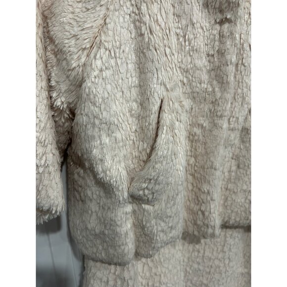 Vintage Faux Fur Two-Piece Dress Set Short Sleeve Jacket Sleeveless Dress Sz S - Picture 7 of 12